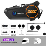 Auriculares inalámbricos Bluetooth 5.3 para casco, manos libres, para motocicleta, impermeables, reproductor de música MP3 y altavoz