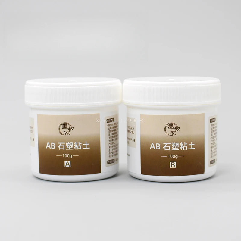 Argile pour sculpture sur pierre AB 100 g/200 g/500 g/set, résistante et imperméable, peut être polie, très faible expansion, sans volume, couleur des bords