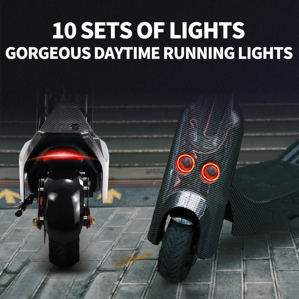 Patinete eléctrico SONGZO BT1 con motor potente de 5600 W, batería de 60 V, 30 Ah, 16850 celdas, plegable, sin cámara, silencioso, para carretera