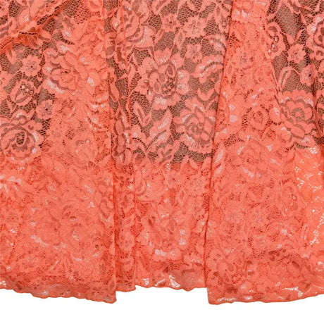 Mozision Floral Lace Sexy Maxi Dress For Women Orange Spaghetti Strap Sleeveless Backless Bodycon Club Party Long Dress Elegant - Lootquake