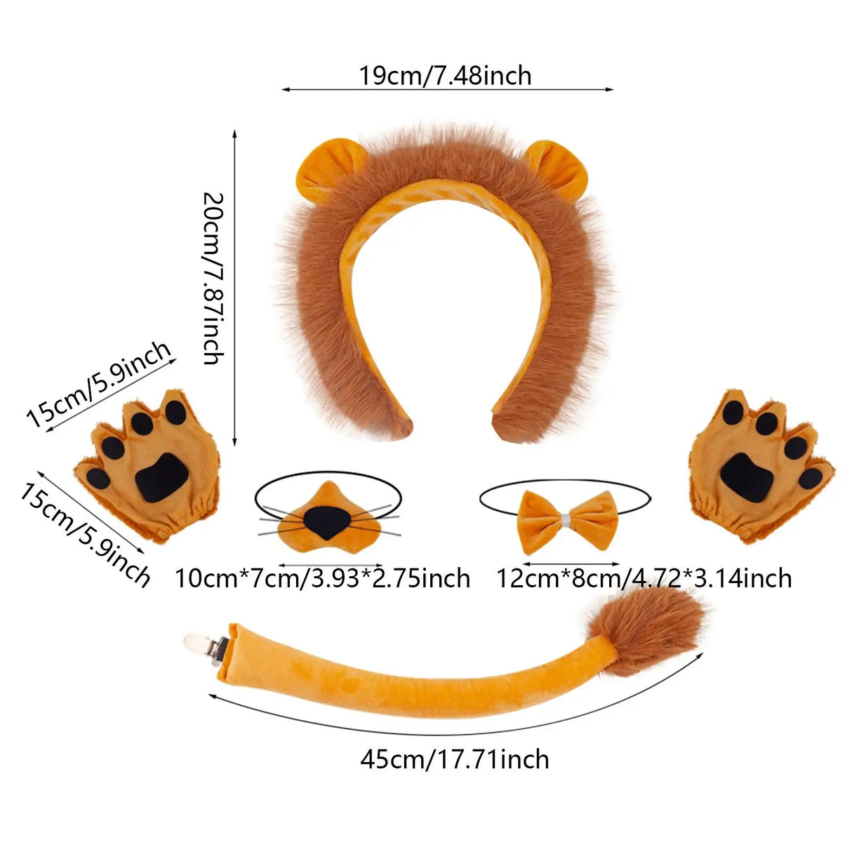 Halloween Animal Costume Set Decoration Headpieces Cosplay Party Supplies for Adults Cosplay Themed Parties Holiday Carnival