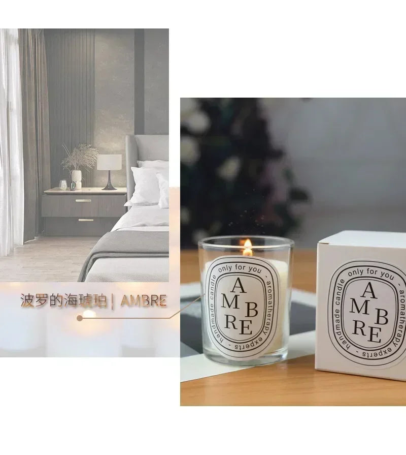 Romantic Transparent Scented Fragrance Candle Light Gift Scented Aromatic Candles Guest Gift Candles Wedding Candles Candle Jar