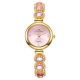 Famous Brand Women's Quartz Watches Luxury Green Gemstone Bracelet Watch Gift Female Wristwatch Dropshipping Relojes Para Mujer - Lootquake