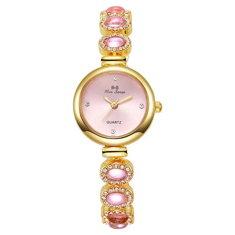 Famous Brand Women's Quartz Watches Luxury Green Gemstone Bracelet Watch Gift Female Wristwatch Dropshipping Relojes Para Mujer - Lootquake