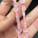 Wholesale Natural 3.8-4.8x8mm Madagascar Pink Quartz Crystal Faceted Heart Shape Stone Loose Beads For Making DIY Necklace - Lootquake