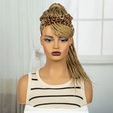 613 Blonde Ponytail Headband Braid Wig with Bangs | Knotless Style