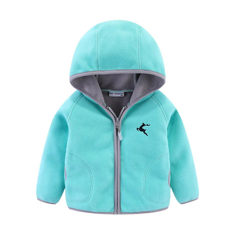 Mudkingdom Autumn Spring Girls Boys Hooded Fleece Jacket Windbreaker Zip up Reindeer Outerwear for Kids Clothes Children's Coat - Lootquake