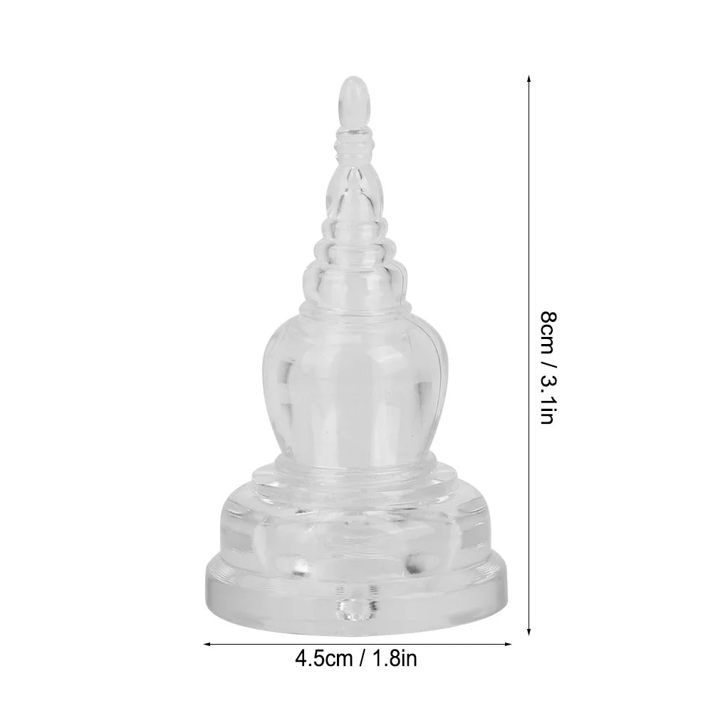 Mascot Temple Acrylic Buddhism Dagoba Stupa Tower Statue Buddhist Supplies