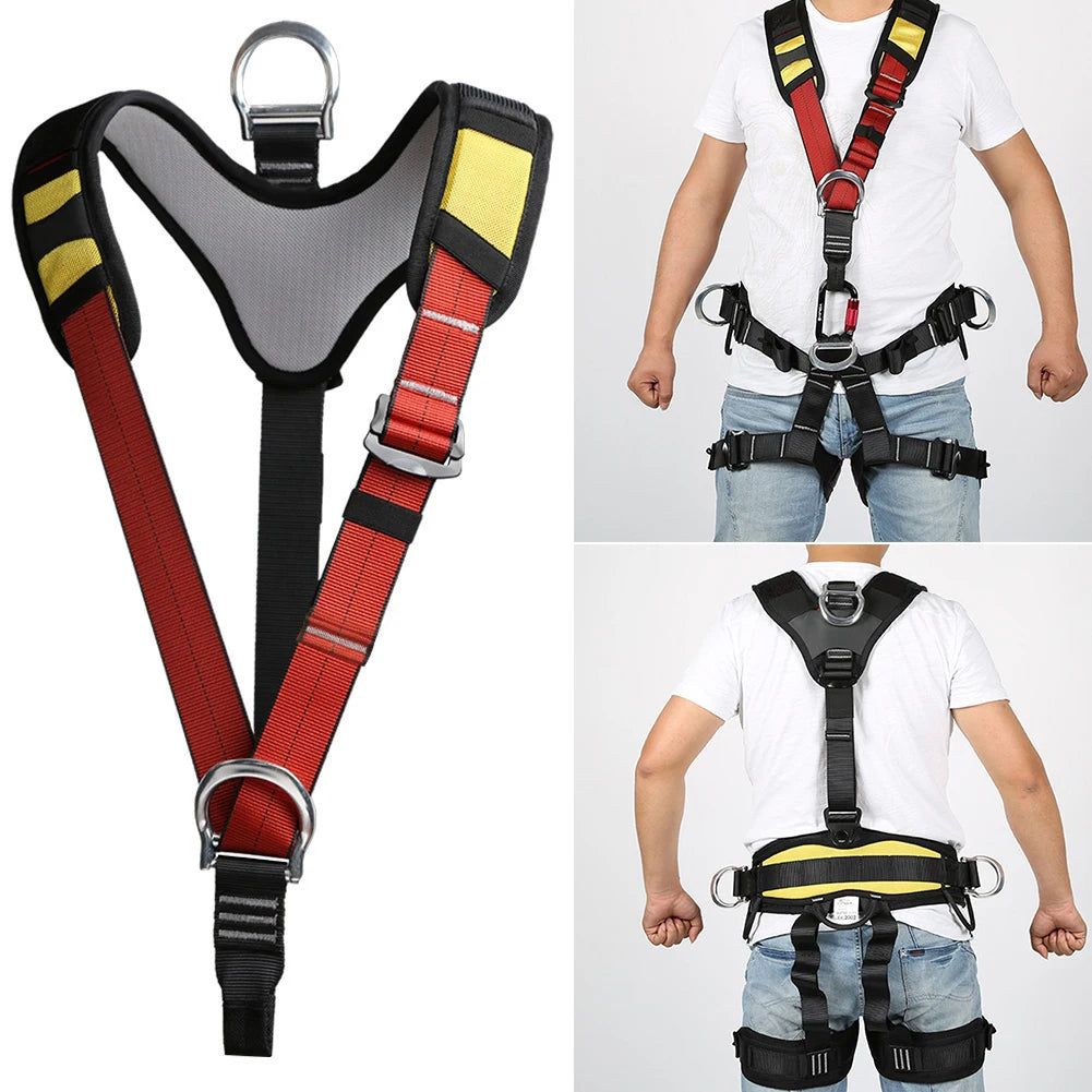 Arnés de escalada para la parte superior del cuerpo, cinturón de seguridad para el pecho, cinturón de seguridad para escalada, montañismo y rapel.