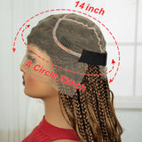 34" Boho Knotless Box Braids Wig | HD Full Lace | Ombre Braided Wig | Baby Hair | Synthetic Hair | Black Women