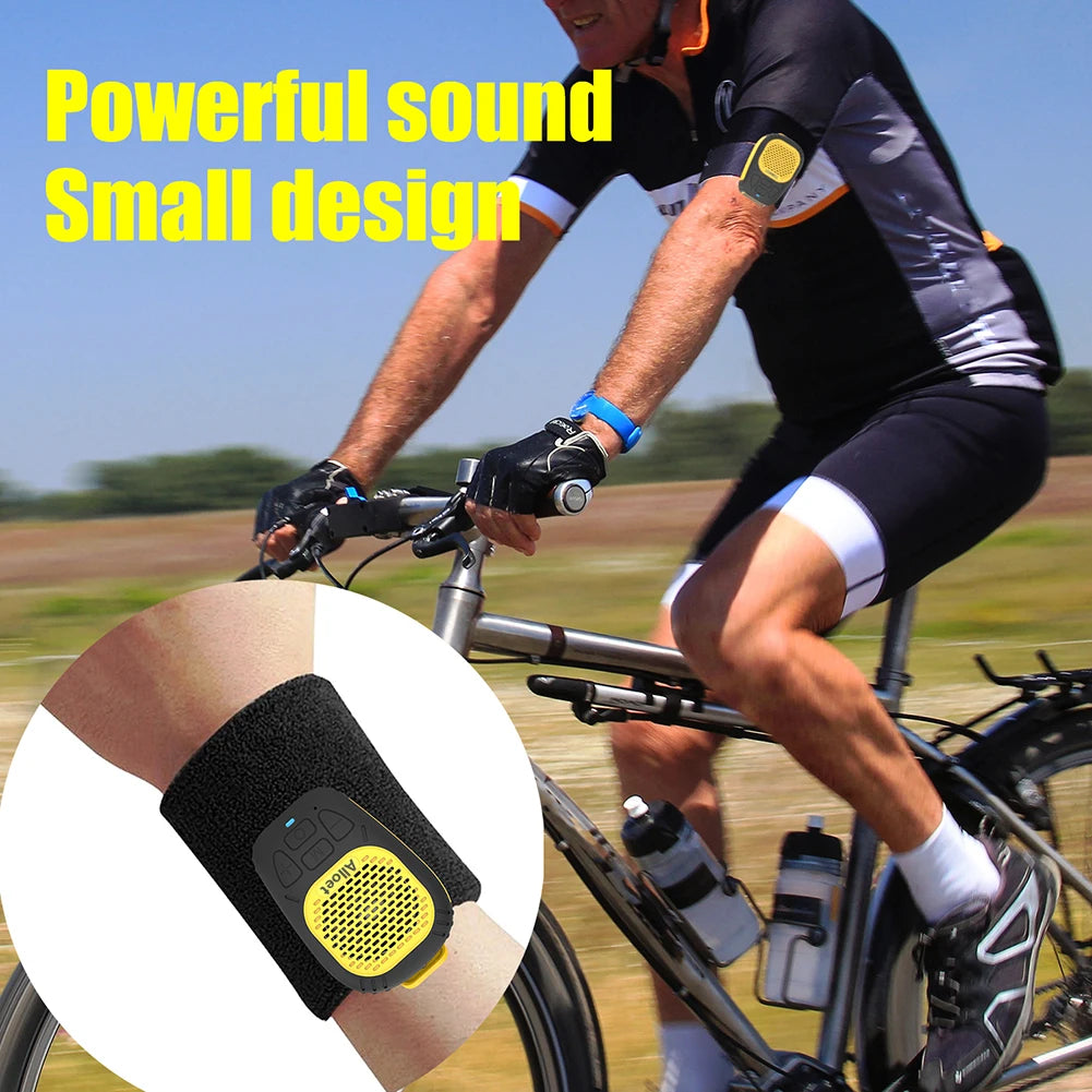 Altavoz portátil inalámbrico con Bluetooth 5.3 y correa magnética con clip, pequeño para ciclismo y senderismo.
