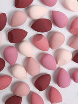 30 Beauty Eggs (Esponjas de Maquillaje) Esponja de Belleza Mixta para Base de Maquillaje, Líquida, en Crema y en Polvo Sin Impurezas, Multicolor C