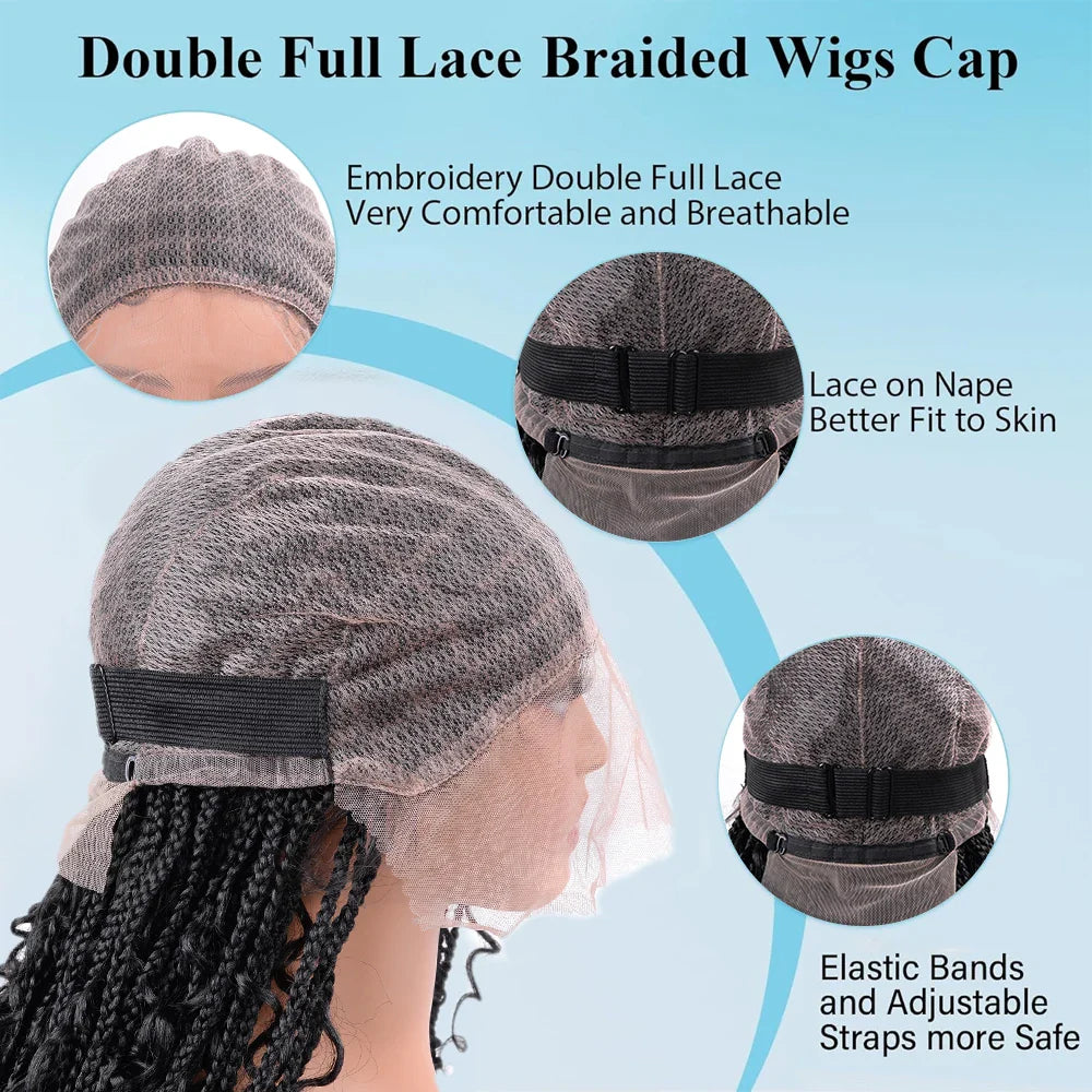 Bohemian Box Braids Full Lace Wig | Knotless | Twist Braids | Synthetic Lace Front