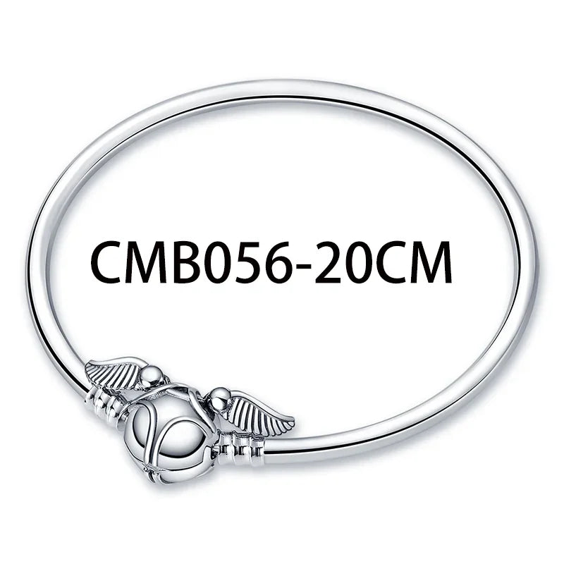 MINISO Charms de plata de ley 925 para pulseras originales de Harry Potter de 3 mm, colgantes para mujer, joyería DIY, regalos