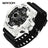 SANDA 3168 White Sport Watch  LED Digital 50M Waterproof Watch Men Multifunction Clock Relogio Masculino Men Military Watches - Lootquake