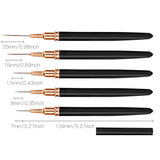 5Pcs Professional Nail Paint Liner Brush Set Small Polish Design Technique Fine Line Stripe Brushes for Nail Art Detailing