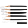 5Pcs Professional Nail Paint Liner Brush Set Small Polish Design Technique Fine Line Stripe Brushes for Nail Art Detailing
