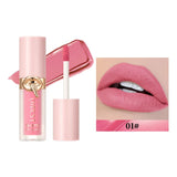 QIBEST 10 Colors Nude Matte Liquid Lipstick Waterproof Silky Lip Gloss Non-Stick Cup Lasting Purple Red Lip Tint Durable Makeup