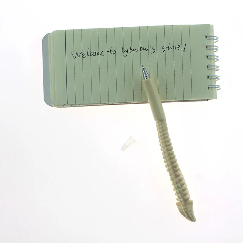 1 bolígrafo creativo Lytwtw's con forma de hueso humano, divertido material escolar y de oficina, regalo novedoso, recompensa, bonito recambio Kawaii.