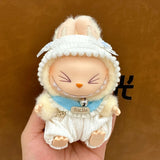 Ropa de bebé Labubu de 17 cm, conjunto de falda y caja ciega para muñecas Labubu, bonito juguete para vestir, regalo para festivales, regalo de cumpleaños, bonito regalo para fiestas.