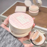 Polvos compactos mate para rostro, control de aceite, cobertura total natural, hidratante, blanqueador, base de maquillaje en crema, 2 en 1 cosmético