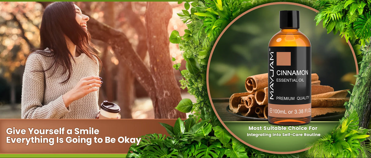 MAYJAM 100ml Cinnamon Essential Oil for Humidifier Aromatic Diffusers Burner Making Scented Candle Handmade Soaps