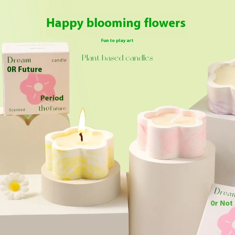 Vela de aromaterapia para habitación de niña, lámpara de aromaterapia con aroma a sensación de ambiente, vela de cumpleaños con regalo de mano, fragancia para el hogar