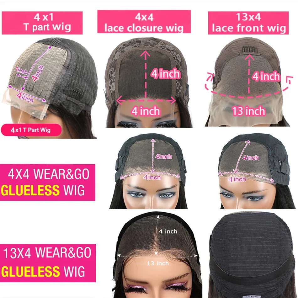 13x4 Deep Wave Bob Wig | Glueless Lace Front | Brazilian Remy Human Hair | Transparent Lace