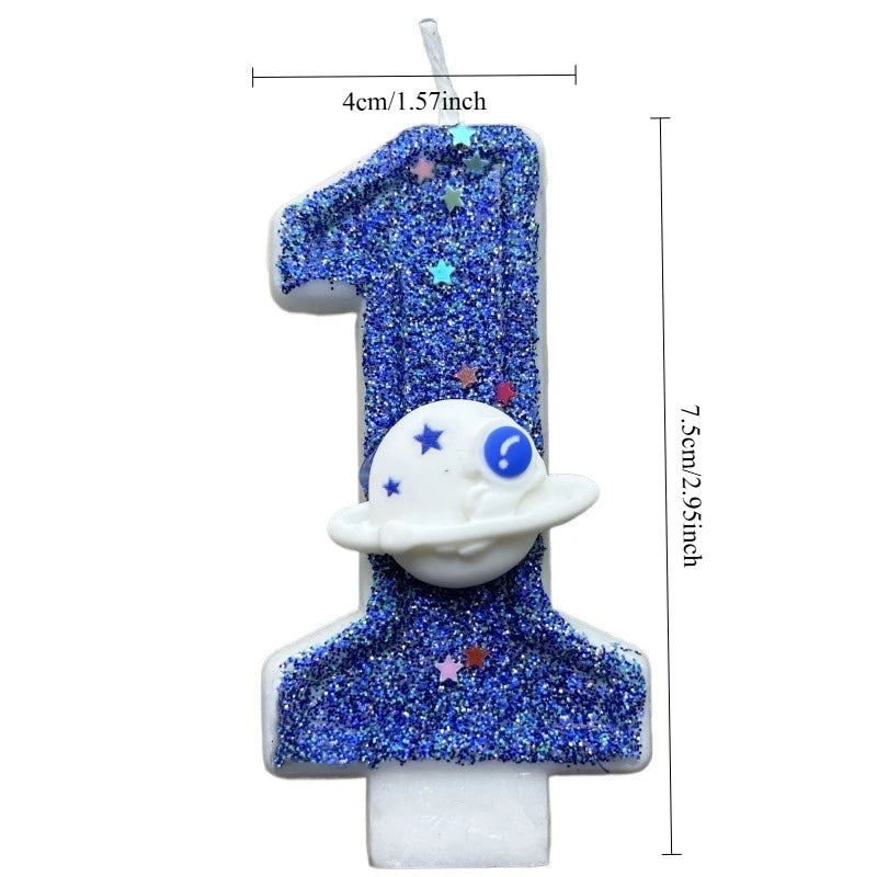 Vela con número, vela azul creativa para pastel de cumpleaños, para usar en fiestas de cumpleaños y decoración de bodas, día de la madre, graduación.