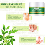 Crema hidratante para pies, para pies y talones secos. Crema calmante para pies secos y agrietados con urea y aceite de árbol de té.