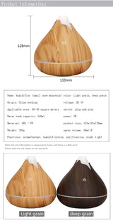 350ML USB aroma oil diffuser wood electric humidifier ultrasonic air humidifier mini aromatherapy LED light mist maker for home
