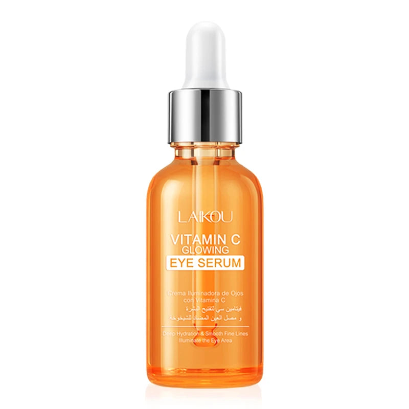 Suero para ojos con vitamina C que elimina las ojeras, atenúa las líneas finas y reduce la hinchazón. Esencia antiedad, reafirma y reafirma el contorno de ojos.