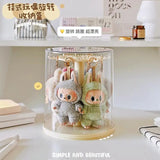 Labubu Pendant Display Box Rotating Transparent Labubu Doll Handmade Storage Display Stand Decorat Ornaments Collection Gifts