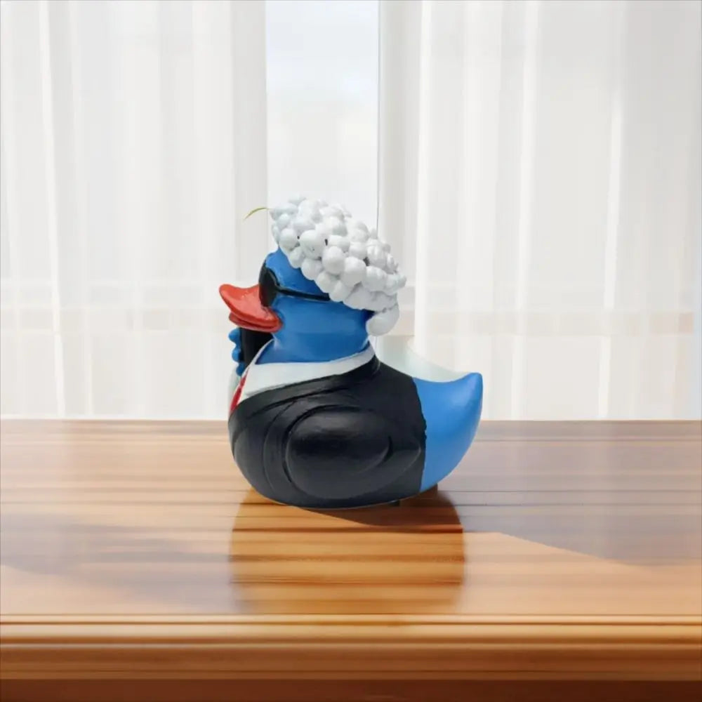 Estatua de pato de resina artesanal, adorno de dibujos animados, escultura creativa de animales, lindas miniaturas impermeables, figurita de gabinete