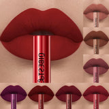 QIBEST Rouge à lèvres liquide mat Waterproof longue tenue Velours Gloss à lèvres Tube de teinte Pigment Nude mat Rouge à lèvres Maquillage des lèvres