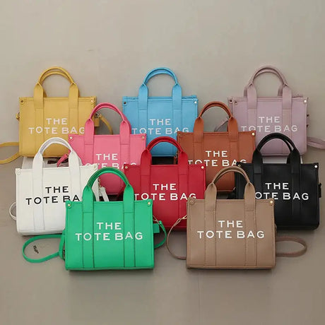The Tote Bag For Women Crossbody Female Handbag New Solid Words Lette Leisure Large Bag,Luxury Fashion Bag,designer Bag for PU - Lootquake
