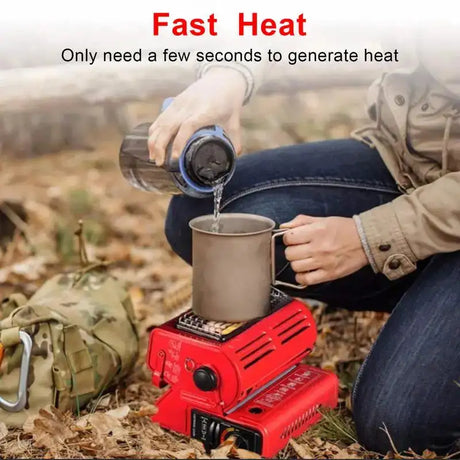 Outdoor Heater 1300W Portable Dual-Use Heating Stove Liquefied Gas Mini Tent Heater Grill Stove Tent Heater For Camping - Lootquake