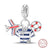 S925 Sterling Silver Princess Golf Hamster Camera Travel Three Piece Set Charms Beads 3mm DIY Fine Jewelry Making - Lootquake