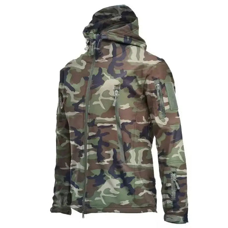 2024 New Outdoor Jackets Men Shark Skin Soft Shell Tactical Waterproof Windbreaker Jacket Mens Hooded Bomber Coats Hiking - Lootquake