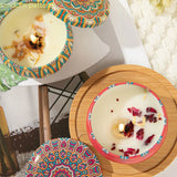 Velas aromáticas de osmanthus y gardenia con pétalos. Pequeñas velas aromáticas románticas para cumpleaños de niñas. Aromaterapia para el hogar.