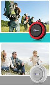 Altavoz Bluetooth inalámbrico impermeable con ventosa para deportes al aire libre, mini subwoofer para ducha, coche, teléfono inteligente, micrófono TF C6