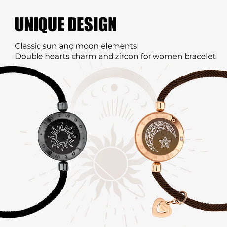 TOTWOO Touch Single Bracelet - Long Distance Touch Bracelet Light up and Vibration Relationship Love Baracelet Smart Jewelry - Lootquake
