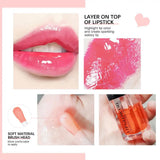 Lip Oil Gloss Lip Plumper Makeup Moisturizing NonSticky Tint Water Cosmetics Care Lip Primer Glossy Glitter Balm Sexy J2B4