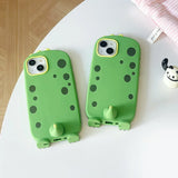 Funny Cute Dinosaur Tail Holder Rubber Soft Silicon Phone Case
