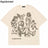 2024 Harajuku Cartoon Girl Cat Japanese Kanji Graphic T Shirt Streetwear Oversized Men T-Shirt Hip Hop Women Short Sleeve Tops - Lootquake