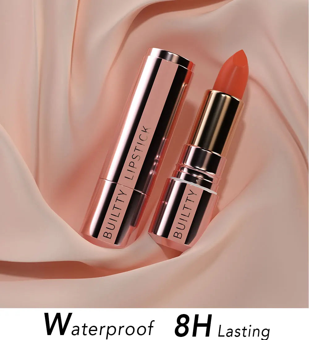 Matte Lipsticks Long Lasting Pink Red Lipstick Waterproof Natural Nude Moisturizing Hydrating High Pigmented Smooth Velvet