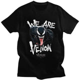 Venom We Are Hungry T Shirts Summer Harajuku Stylish Men Women Hip Hop Cotton Vintage Printed Cartoon Breathable Unisex Tops - Lootquake