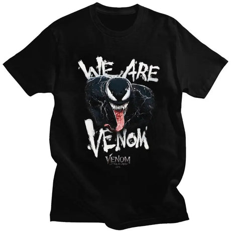 Venom We Are Hungry T Shirts Summer Harajuku Stylish Men Women Hip Hop Cotton Vintage Printed Cartoon Breathable Unisex Tops - Lootquake