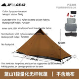 3F UL Gear Lanshan1 Ultralight Tent 3/4 Season Portable Backpacking Tent for 1p Double Layer Tent for Camping, Climbing, Hiking - Lootquake
