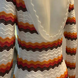 Knitting Hollow Out Dresses Women's Striped Contrast Dresses Beach Vacation Sexy Long Dress Autumn And Winter Sweater Dress - Lootquake